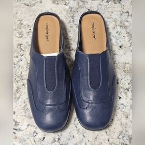 Blue Mules Comfortview Casual Leather Memory Foam Shoes Slip On size 11M Women